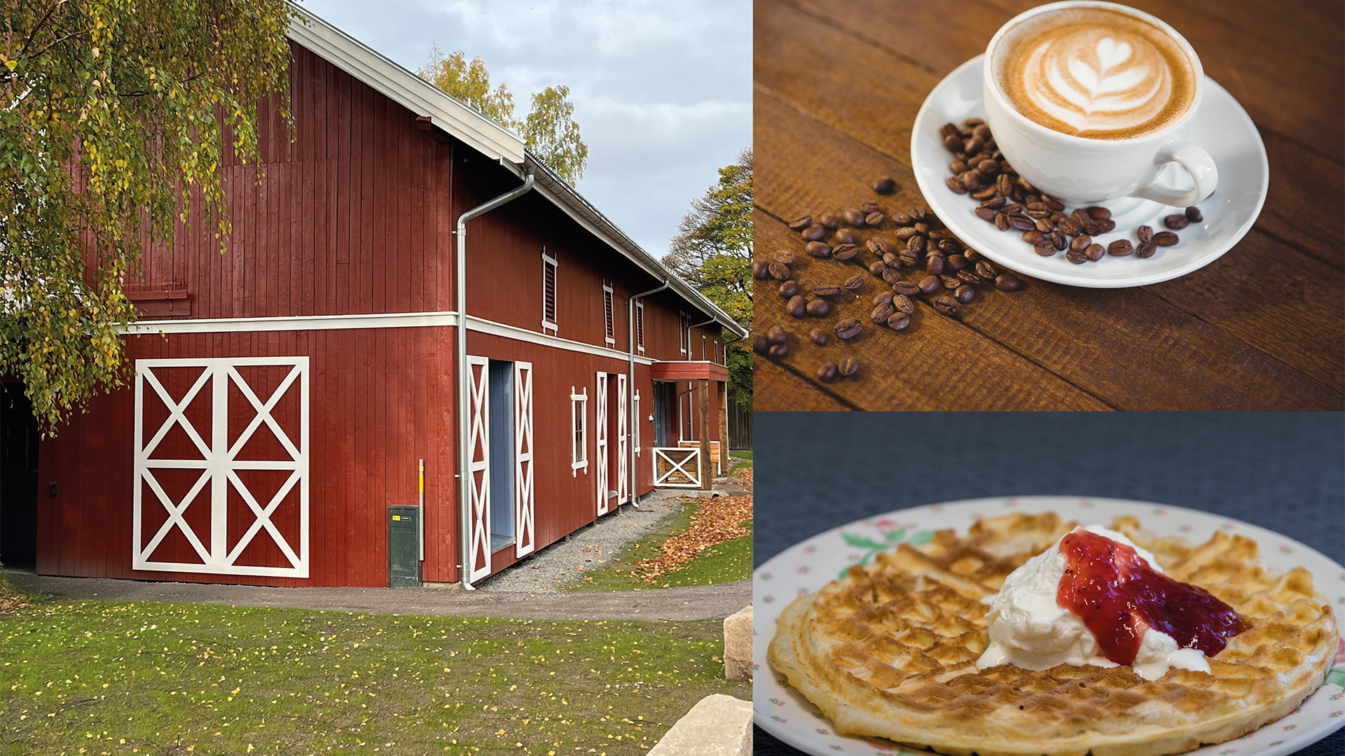 Bilde: Bilde av Husebylåven, vaffel og en kopp kaffe